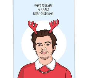 Kaart Blanche Kaart blanche - kerstkaart - harry little christmas