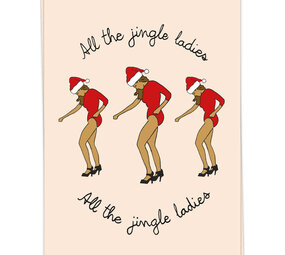 Kaart Blanche Kaart blanche - kerstkaart - all the jingle ladies