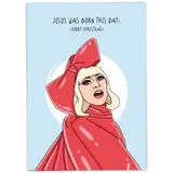 Kaart Blanche Kaart blanche - kerstkaart - jesus was born