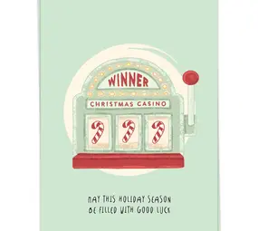 Kaart Blanche Kaart blanche - kerstkaart - christmas casino