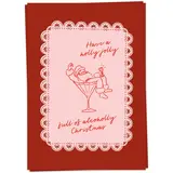 Kaart Blanche Kaart blanche - kerstkaart - holly alcoholly