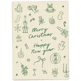 Kaart Blanche Kaart blanche - kerstkaart - whimsical