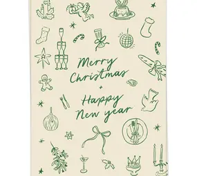 Kaart Blanche Kaart blanche - kerstkaart - whimsical