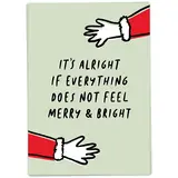 Kaart Blanche Kaart blanche - kerstkaart - not merry & bright Kaart Blanche Kaart blanche - kerstkaart - not merry & bright