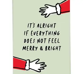 Kaart Blanche Kaart blanche - kerstkaart - not merry & bright