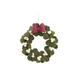 Sjaal met verhaal Sjaal met verhaal - hanger krans - mistletoe met strik