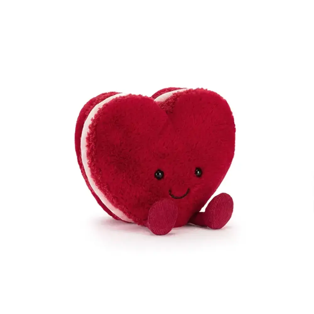 Jellycat Jellycat - amuseable knuffel - arlette heart macaron - red Jellycat Jellycat - amuseable knuffel - arlette heart macaron - red