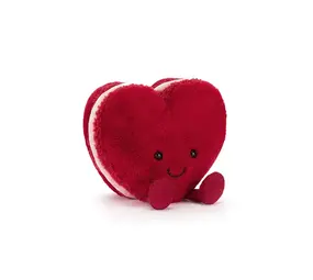 Jellycat Jellycat - amuseable knuffel - arlette heart macaron - red Jellycat Jellycat - amuseable knuffel - arlette heart macaron - red