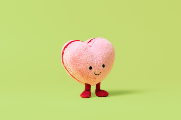 Jellycat Jellycat - amuseable knuffel - colette heart macaron - pink Jellycat Jellycat - amuseable knuffel - colette heart macaron - pink