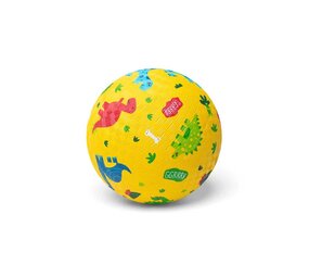 Little L Little L - kleine rubber bal - dino's geel (13 cm) Little L Little L - kleine rubber bal - dino's geel (13 cm)