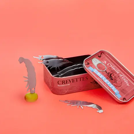 Balvi Balvi - blikje snackvorkjes - crevettes (set van 6) Balvi Balvi - blikje snackvorkjes - crevettes (set van 6)