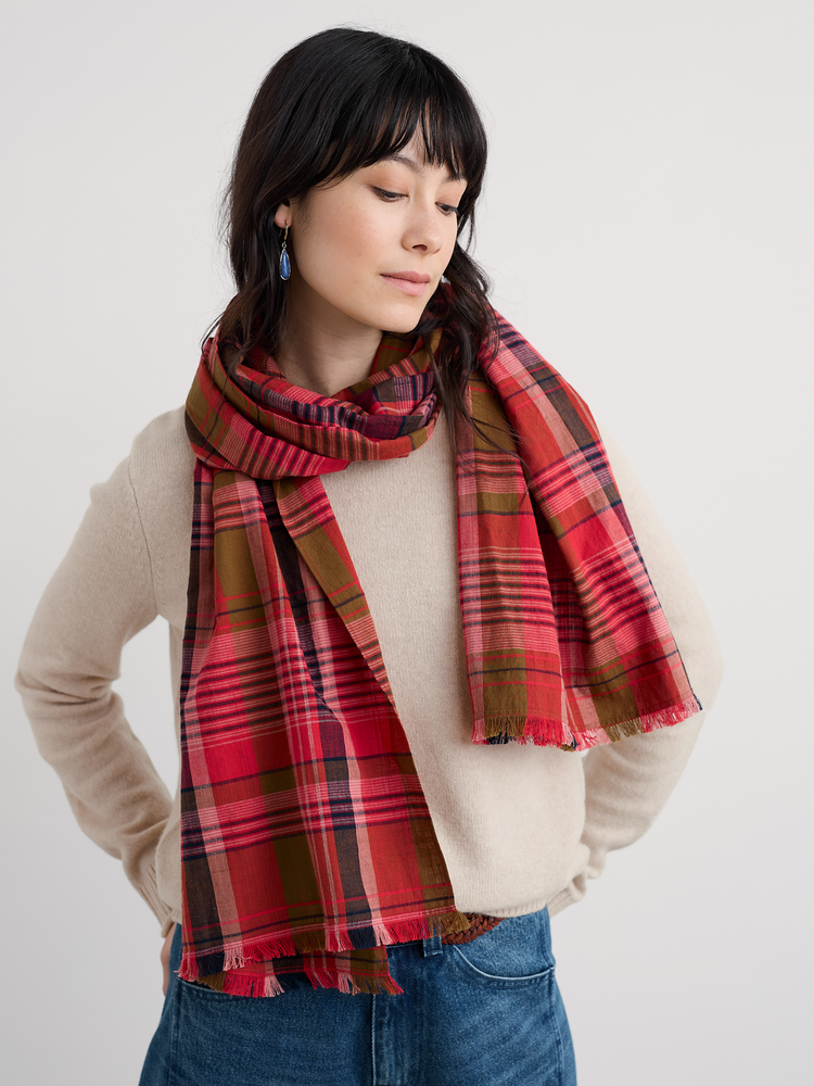 Seasalt Seasalt - merrymaker scarf - spring squall squash Seasalt Seasalt - merrymaker scarf - spring squall squash