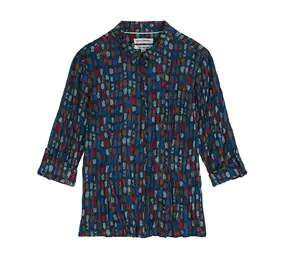 Seasalt Seasalt - larissa shirt - dye strokes dark lugger Seasalt Seasalt - larissa shirt - dye strokes dark lugger