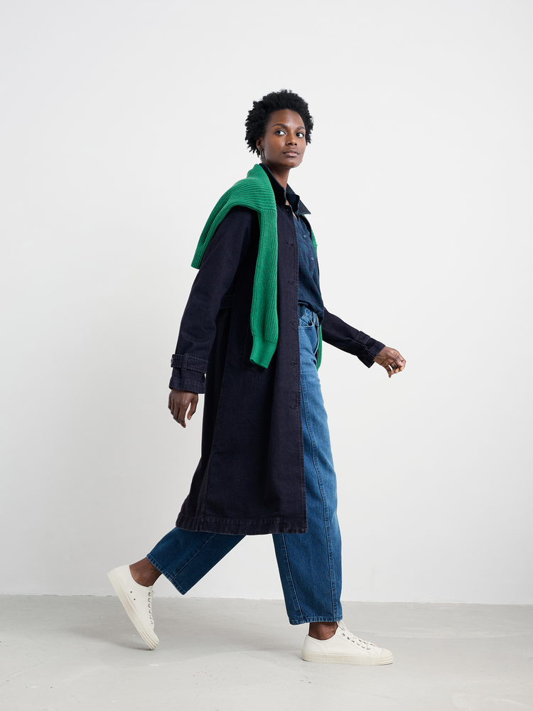 Seasalt Seasalt - boscastle mac coat - inkwell overdye high twist Seasalt Seasalt - boscastle mac coat - inkwell overdye high twist