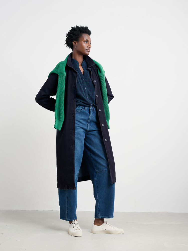 Seasalt Seasalt - boscastle mac coat - inkwell overdye high twist Seasalt Seasalt - boscastle mac coat - inkwell overdye high twist