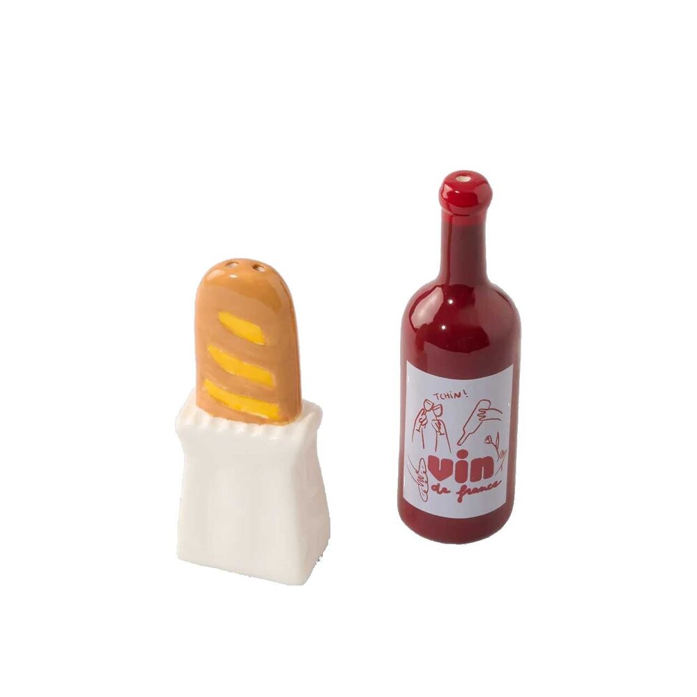 Fluid Market Fluid market - peper- en zoutstel - baguette & wine Fluid Market Fluid market - peper- en zoutstel - baguette & wine