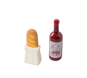 Fluid Market Fluid market - peper- en zoutstel - baguette & wine Fluid Market Fluid market - peper- en zoutstel - baguette & wine