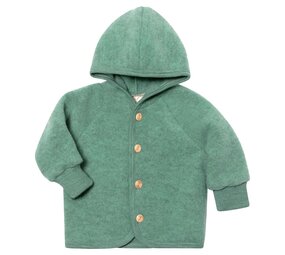 Engel Natur Engel Natur - jasje met capuchon - jade melange Engel Natur Engel Natur - jasje met capuchon - jade melange