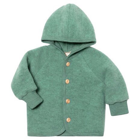 Engel Natur Engel Natur - jasje met capuchon - jade melange Engel Natur Engel Natur - jasje met capuchon - jade melange