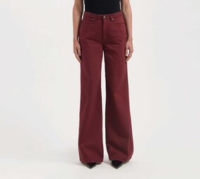 MUD Jeans Mud jeans - sara high loose flow - burgundy