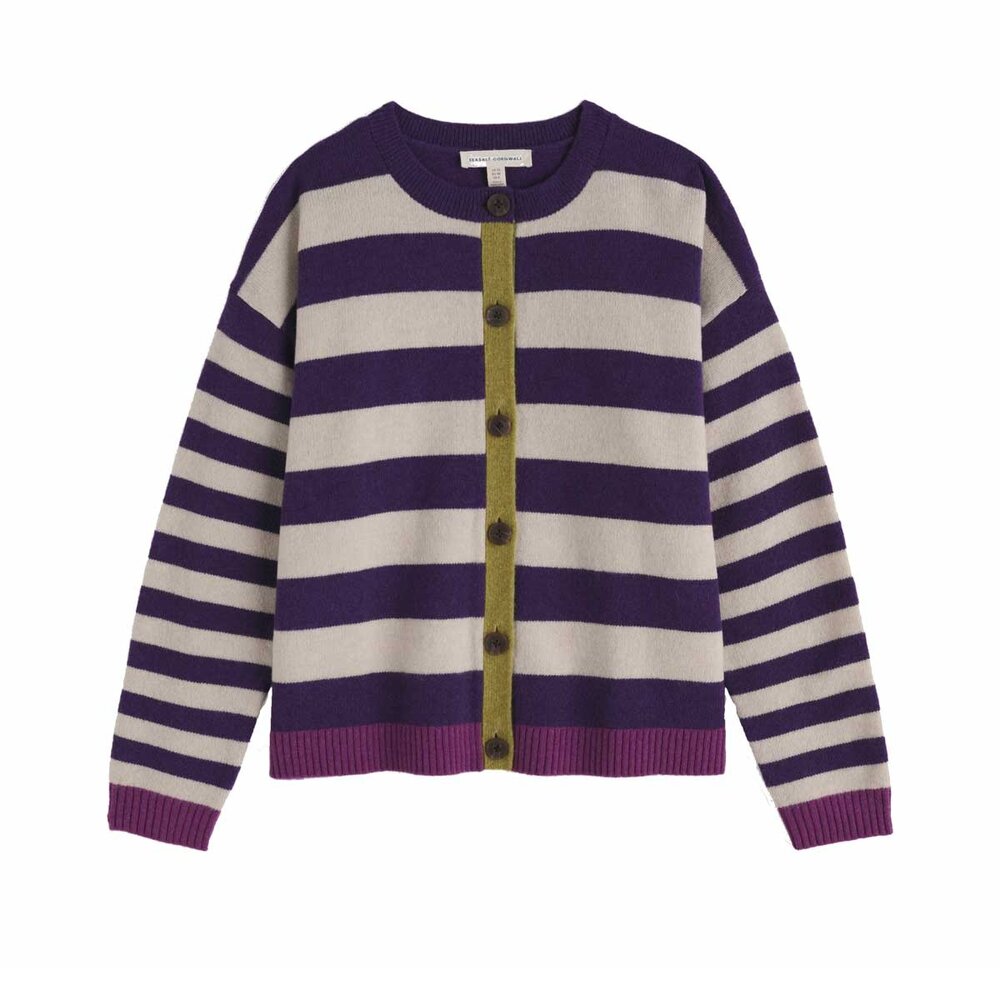 Seasalt Seasalt - pinwell cardigan - bright shape dark violet mix Seasalt Seasalt - pinwell cardigan - bright shape dark violet mix