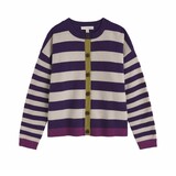 Seasalt Seasalt - pinwell cardigan - bright shape dark violet mix