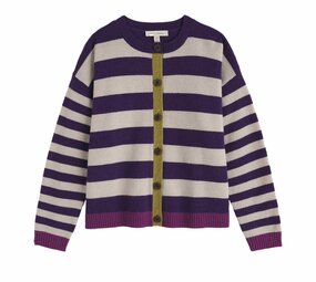 Seasalt Seasalt - pinwell cardigan - bright shape dark violet mix