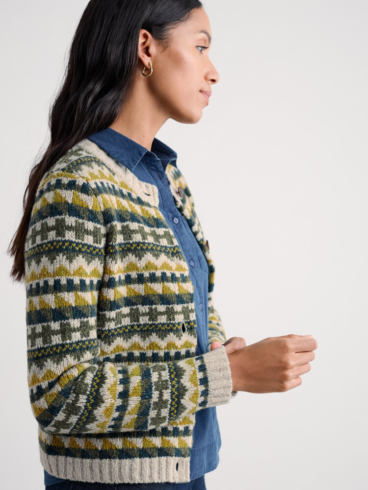 Seasalt Seasalt - dawson pick cardigan fairisle - zig zag geo alpine galley mix
