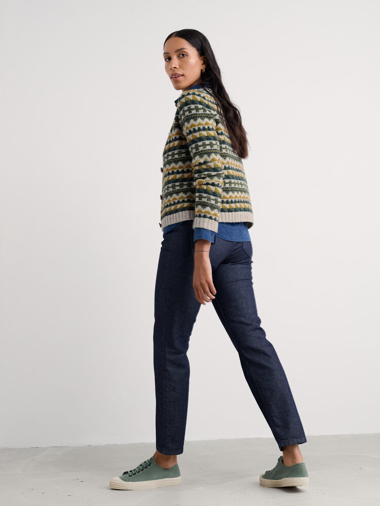 Seasalt Seasalt - dawson pick cardigan fairisle - zig zag geo alpine galley mix