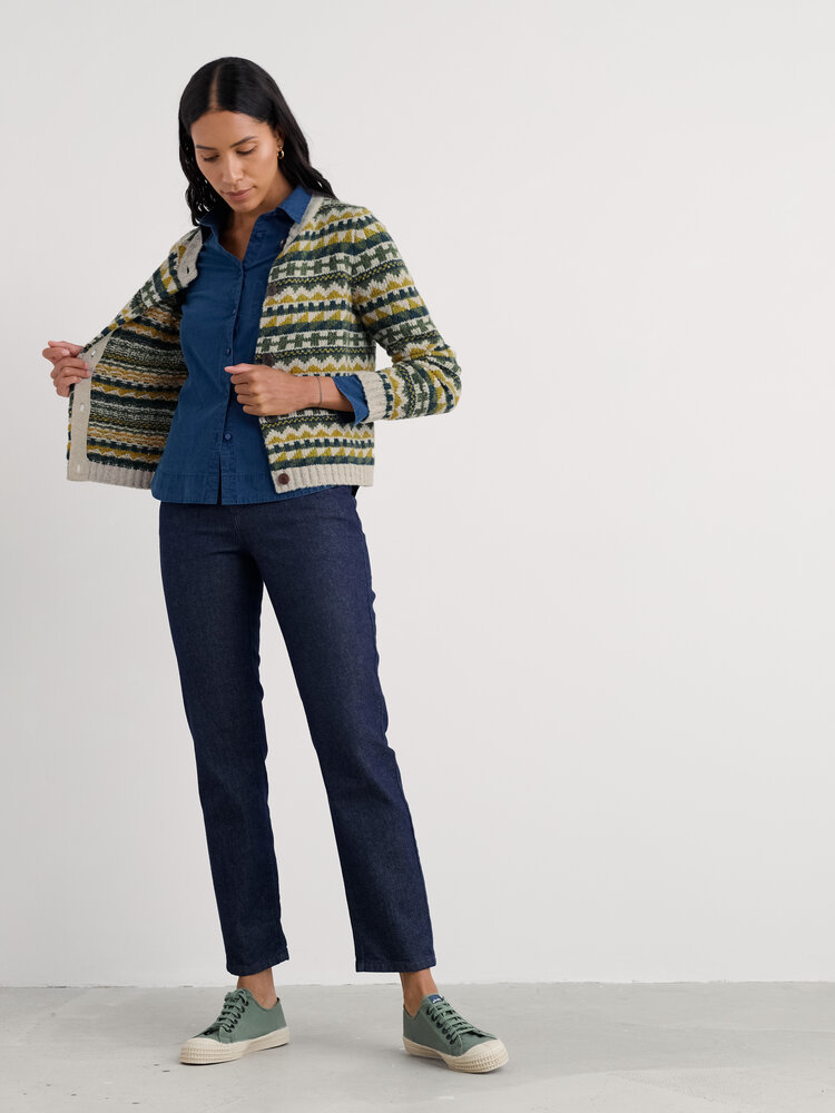 Seasalt Seasalt - dawson pick cardigan fairisle - zig zag geo alpine galley mix