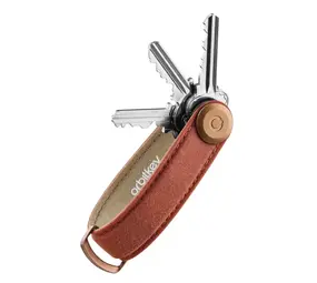 Orbitkey Orbitkey - key organizer 2.0 - waxed canvas - brick red