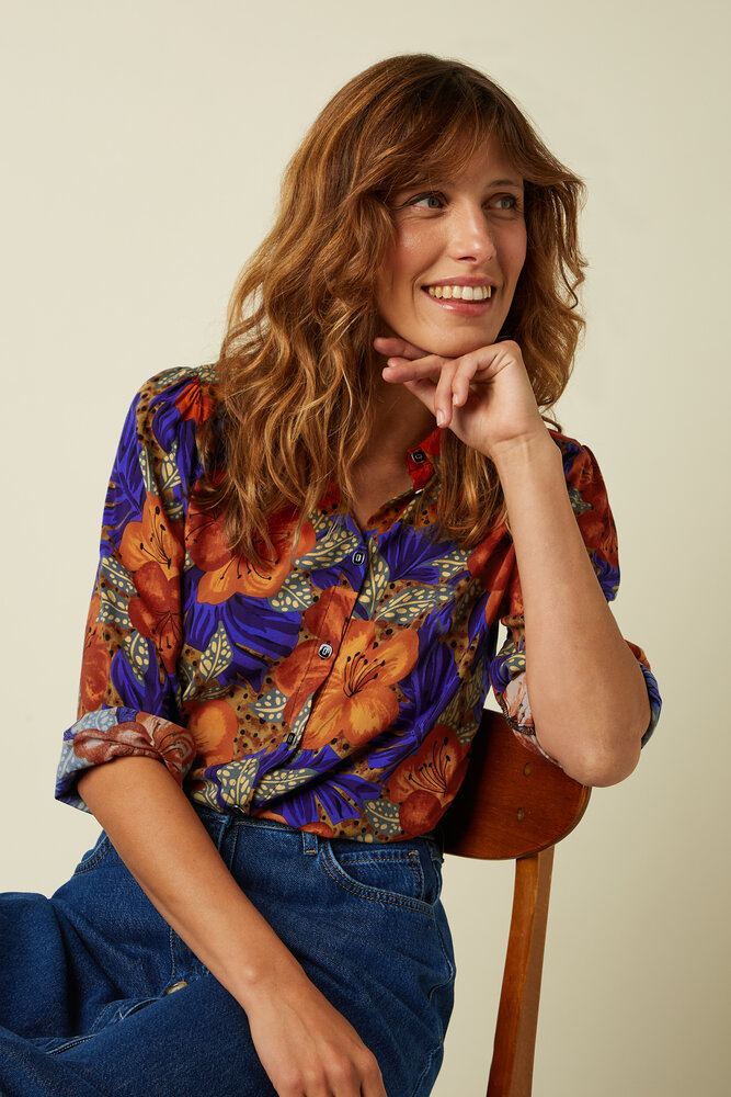 King Louie King Louie - karen blouse maui - summer fig