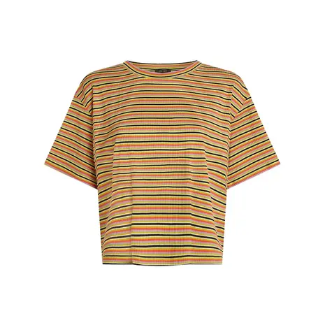 King Louie King Louie - boxy tee mistral stripe - green envy