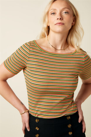 King Louie King Louie - lili tee mistral stripe - green envy