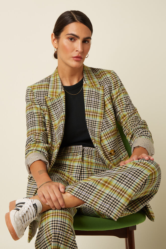 King Louie King Louie - tina blazer long kooks check - black