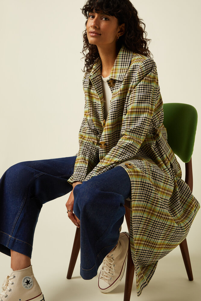 King Louie King Louie - arabella coat kooks check - black