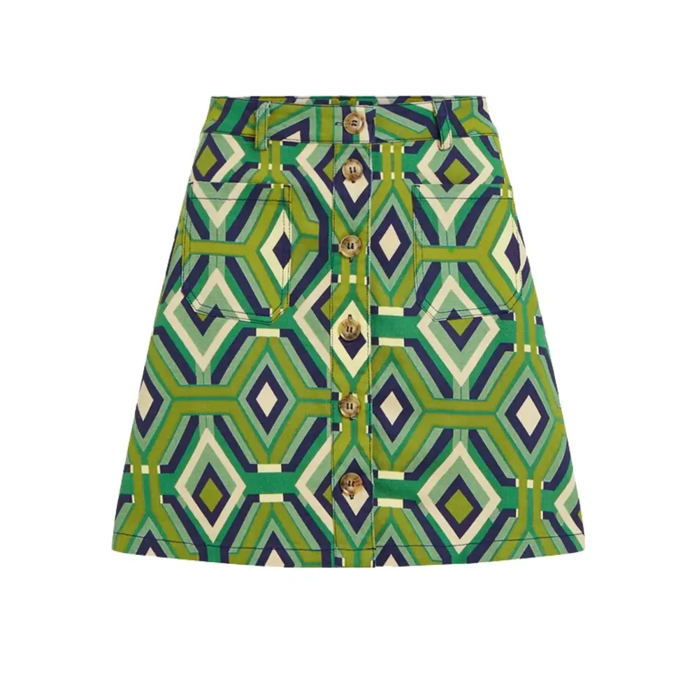 King Louie King Louie - garbo mini skirt cadiz - beacon blue