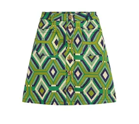 King Louie King Louie - garbo mini skirt cadiz - beacon blue