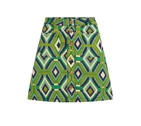 King Louie King Louie - garbo mini skirt cadiz - beacon blue