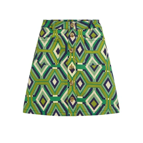 King Louie King Louie - garbo mini skirt cadiz - beacon blue