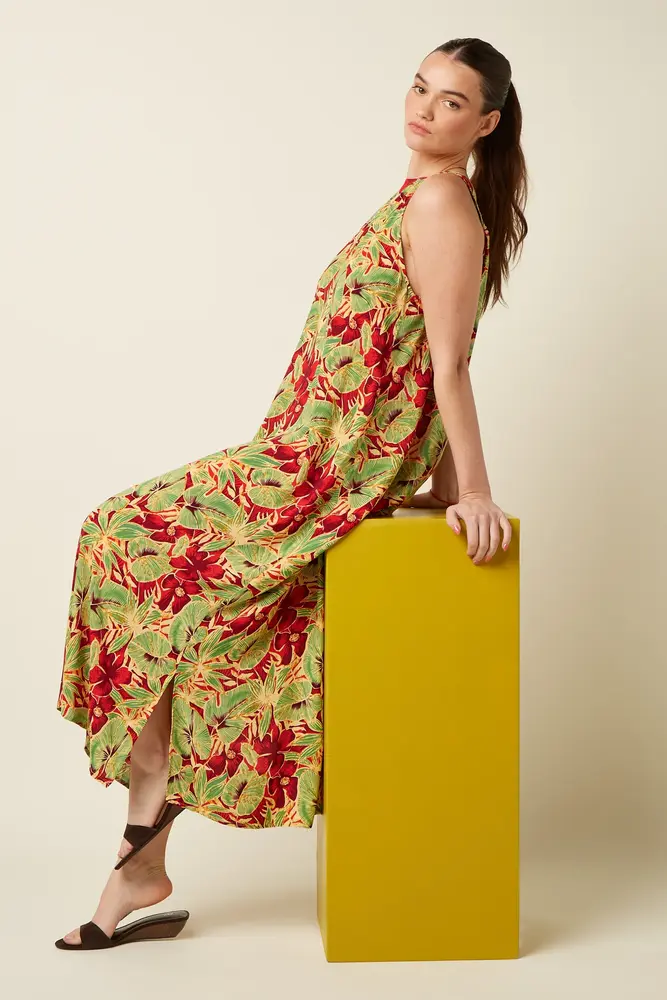 King Louie King Louie - virna maxi dress rico - fire red