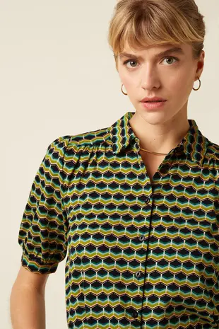 King Louie King Louie - carina blouse drift - ponderosa green