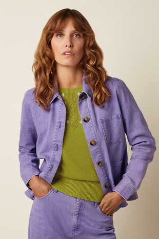 King Louie King Louie - ellen jacket colored denim - sheer lilac