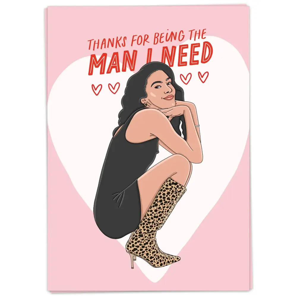 Kaart Blanche Kaart blanche - wenskaart - man I need