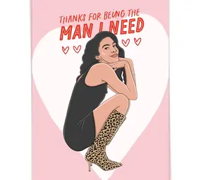 Kaart Blanche Kaart blanche - wenskaart - man I need