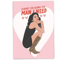 Kaart Blanche Kaart blanche - wenskaart - man I need