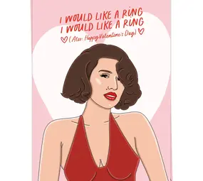 Kaart Blanche Kaart blanche - wenskaart - would like a ring