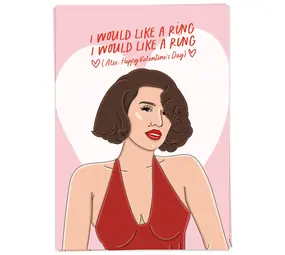 Kaart Blanche Kaart blanche - wenskaart - would like a ring