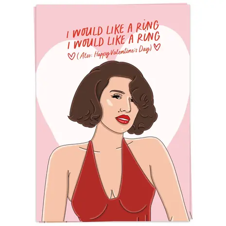 Kaart Blanche Kaart blanche - wenskaart - would like a ring