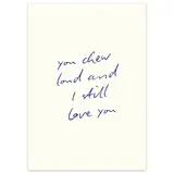 Kaart Blanche Kaart blanche - wenskaart - loud chewing